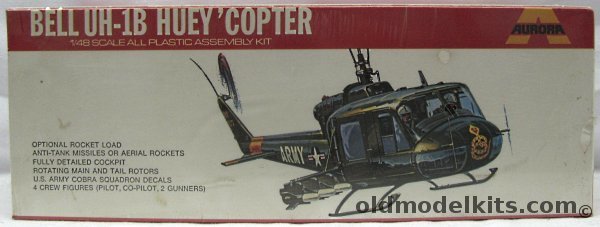 Aurora 1/48 UH-1B Cobra Copter, 500 plastic model kit